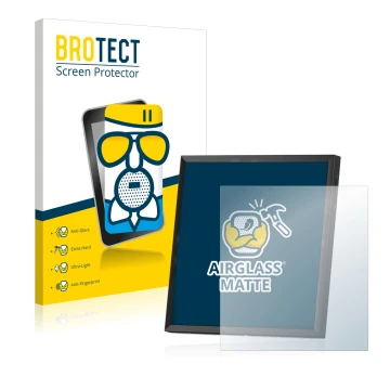 Face avant d’un emballage produit avec le logo de la marque BROTECT. À côté, l’appareil Divoom Pixoo-64 est représenté avec la