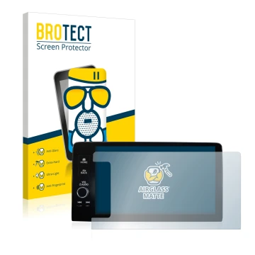 Face avant d’un emballage produit avec le logo de la marque BROTECT. À côté, l’appareil Honda HR-V 2022 Navigationssystem cond