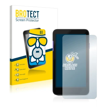 Face avant d’un emballage produit avec le logo de la marque BROTECT. À côté, l’appareil Zettle Terminal (by Paypal) est représ