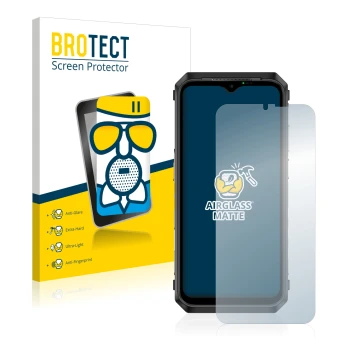 Face avant d’un emballage produit avec le logo de la marque BROTECT. À côté, l’appareil Ulefone Power Armor 18T est représenté