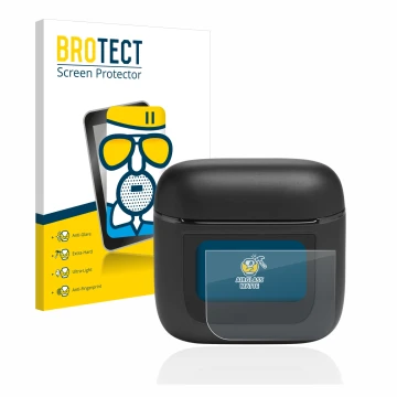 Face avant d’un emballage produit avec le logo de la marque BROTECT. À côté, l’appareil JBL Tour Pro 2 est représenté avec la 