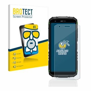 Face avant d’un emballage produit avec le logo de la marque BROTECT. À côté, l’appareil Doogee S41 Pro est représenté avec la 