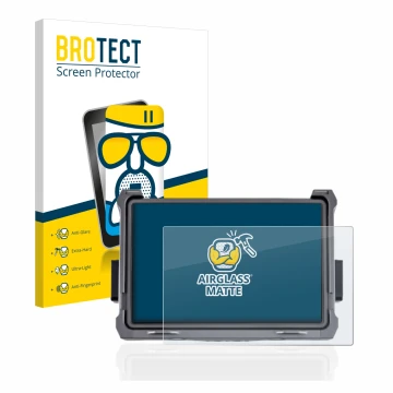 Face avant d’un emballage produit avec le logo de la marque BROTECT. À côté, l’appareil DJI Transmission High Bright Funkmonit