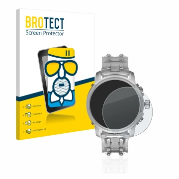 Face avant d’un emballage produit avec le logo de la marque BROTECT. À côté, l’appareil Diesel Griffed (45,5 mm) est représent