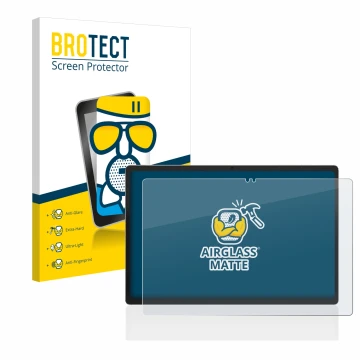 Face avant d’un emballage produit avec le logo de la marque BROTECT. À côté, l’appareil Jumper EZpad M11 est représenté avec l