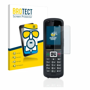 Face avant d’un emballage produit avec le logo de la marque BROTECT. À côté, l’appareil Gigaset R700H Pro est représenté avec 