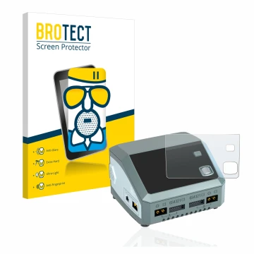 Face avant d’un emballage produit avec le logo de la marque BROTECT. À côté, l’appareil SkyRc D200 neo est représenté avec la 