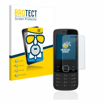 Face avant d’un emballage produit avec le logo de la marque BROTECT. À côté, l’appareil Nokia 225 4G est représenté avec la pr