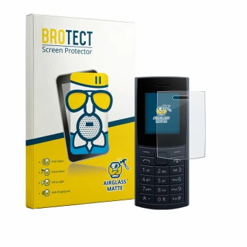 Face avant d’un emballage produit avec le logo de la marque BROTECT. À côté, l’appareil Nokia 110 4G (2023) est représenté ave