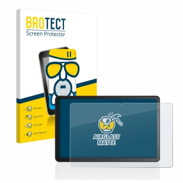 Face avant d’un emballage produit avec le logo de la marque BROTECT. À côté, l’appareil Amazon Fire Max 11 est représenté avec