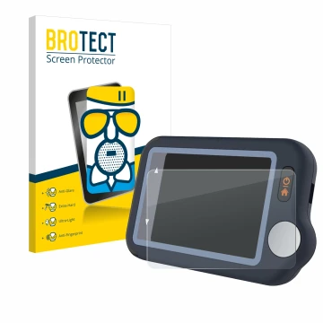 Face avant d’un emballage produit avec le logo de la marque BROTECT. À côté, l’appareil Wellue Pulsebit EX EKG est représenté 