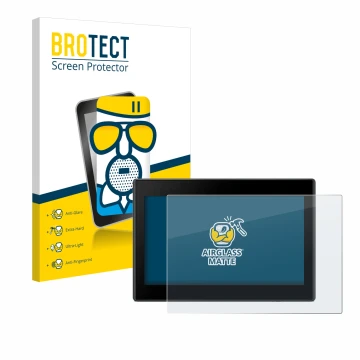 Face avant d’un emballage produit avec le logo de la marque BROTECT. À côté, l’appareil Garmin Drive 53 5