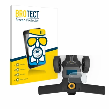 Face avant d’un emballage produit avec le logo de la marque BROTECT. À côté, l’appareil PowaKaddy FX3 est représenté avec la p