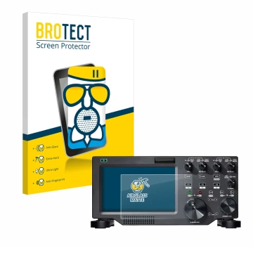 Face avant d’un emballage produit avec le logo de la marque BROTECT. À côté, l’appareil FlexRadio Maestro FLEX-6000 est représ