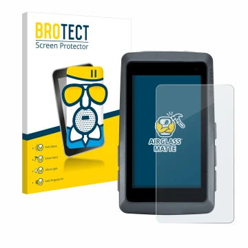 Face avant d’un emballage produit avec le logo de la marque BROTECT. À côté, l’appareil Sigma ROX 12.1 EVO est représenté avec