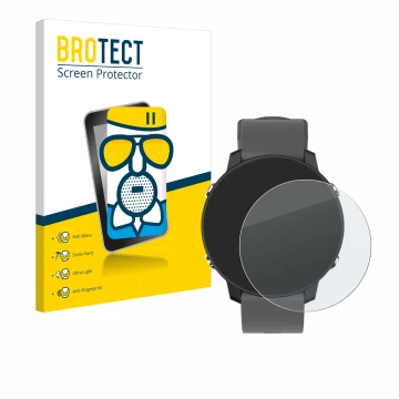 Face avant d’un emballage produit avec le logo de la marque BROTECT. À côté, l’appareil Shot Scope G5 GPS Watch est représenté