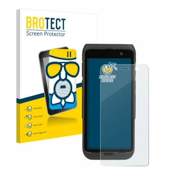 Face avant d’un emballage produit avec le logo de la marque BROTECT. À côté, l’appareil Honeywell CT47 est représenté avec la 
