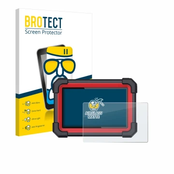 Face avant d’un emballage produit avec le logo de la marque BROTECT. À côté, l’appareil Launch X-431 CRP 919E BT est représent