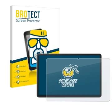 Face avant d’un emballage produit avec le logo de la marque BROTECT. À côté, l’appareil Huawei MatePad 11.5