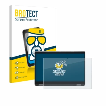 Face avant d’un emballage produit avec le logo de la marque BROTECT. À côté, l’appareil Dell Latitude 5340 2-in-1 est représen