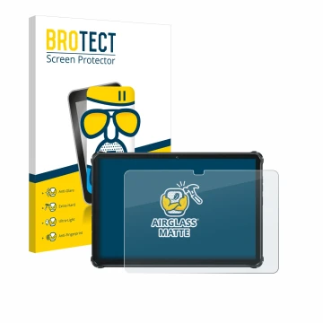 Face avant d’un emballage produit avec le logo de la marque BROTECT. À côté, l’appareil Oukitel RT7 Titan est représenté avec 