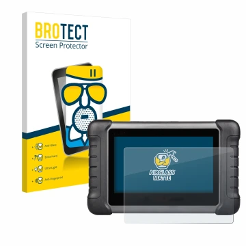 Face avant d’un emballage produit avec le logo de la marque BROTECT. À côté, l’appareil Autel MaxiCheck MX808s est représenté 