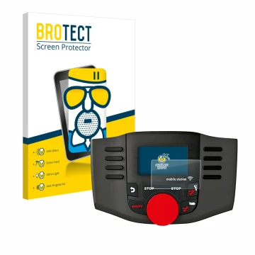Face avant d’un emballage produit avec le logo de la marque BROTECT. À côté, l’appareil Märklin Mobile Station WLAN 60667 est 