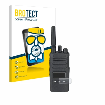 Face avant d’un emballage produit avec le logo de la marque BROTECT. À côté, l’appareil Motorola XT460 est représenté avec la 