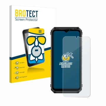 Face avant d’un emballage produit avec le logo de la marque BROTECT. À côté, l’appareil Ulefone Power Armor 18T Ultra est repr