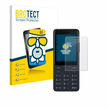 Face avant d’un emballage produit avec le logo de la marque BROTECT. À côté, l’appareil TCL Onetouch 4022s est représenté avec