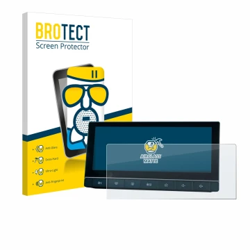 Face avant d’un emballage produit avec le logo de la marque BROTECT. À côté, l’appareil MG 5 IPS-HD 10.25