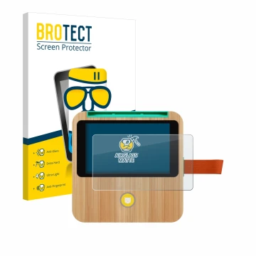 Face avant d’un emballage produit avec le logo de la marque BROTECT. À côté, l’appareil tigerbox Touch Plus est représenté ave