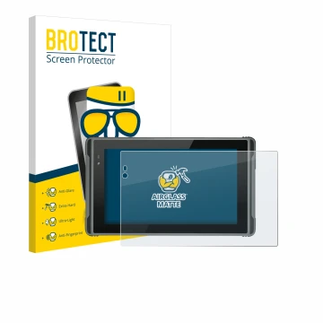 Face avant d’un emballage produit avec le logo de la marque BROTECT. À côté, l’appareil Hugerock X7 est représenté avec la pro