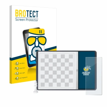 Face avant d’un emballage produit avec le logo de la marque BROTECT. À côté, l’appareil Chessnut Evo est représenté avec la pr