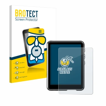 Face avant d’un emballage produit avec le logo de la marque BROTECT. À côté, l’appareil Mechen M3 est représenté avec la prote