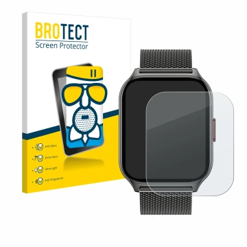 Face avant d’un emballage produit avec le logo de la marque BROTECT. À côté, l’appareil Popglory P95 2