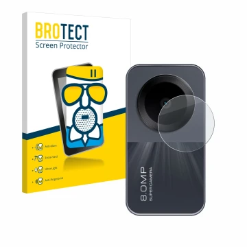 Face avant d’un emballage produit avec le logo de la marque BROTECT. À côté, l’appareil Xiaomi Redmi Pad SE (Caméra UNIQUEMENT