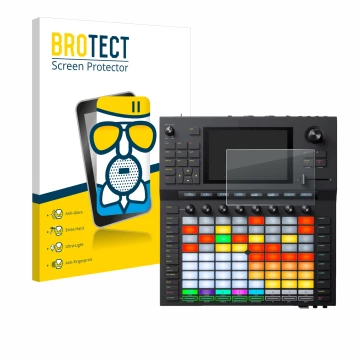 Face avant d’un emballage produit avec le logo de la marque BROTECT. À côté, l’appareil Akai Force est représenté avec la prot