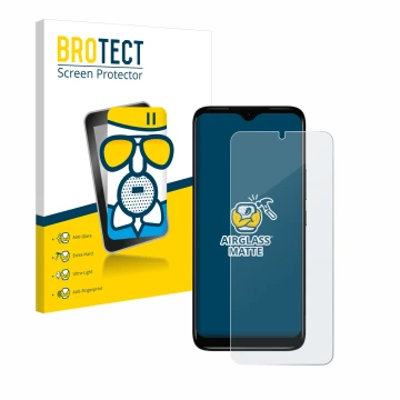 Face avant d’un emballage produit avec le logo de la marque BROTECT. À côté, l’appareil Nokia C12 est représenté avec la prote