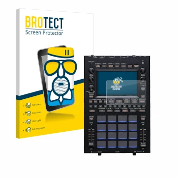 Face avant d’un emballage produit avec le logo de la marque BROTECT. À côté, l’appareil KORG KAOSS Replay est représenté avec 