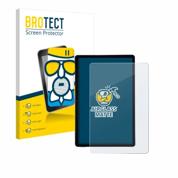 Face avant d’un emballage produit avec le logo de la marque BROTECT. À côté, l’appareil AGM Pad P2 est représenté avec la prot