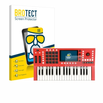 Face avant d’un emballage produit avec le logo de la marque BROTECT. À côté, l’appareil Akai Professional MPC Key 37 est repré