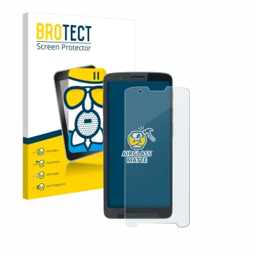 Face avant d’un emballage produit avec le logo de la marque BROTECT. À côté, l’appareil Unitech EA660 est représenté avec la p