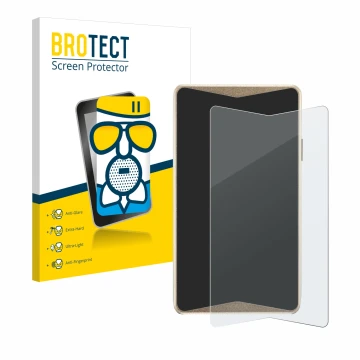 Face avant d’un emballage produit avec le logo de la marque BROTECT. À côté, l’appareil ELLIPAL Titan 2.0 Cold Wallet est repr