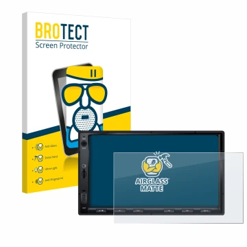 Face avant d’un emballage produit avec le logo de la marque BROTECT. À côté, l’appareil Atoto F7 WE est représenté avec la pro