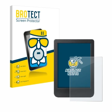 Face avant d’un emballage produit avec le logo de la marque BROTECT. À côté, l’appareil Kobo Clara Colour est représenté avec 