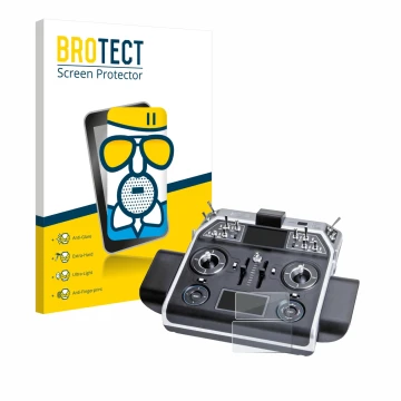 Face avant d’un emballage produit avec le logo de la marque BROTECT. À côté, l’appareil Graupner MC-28 est représenté avec la 