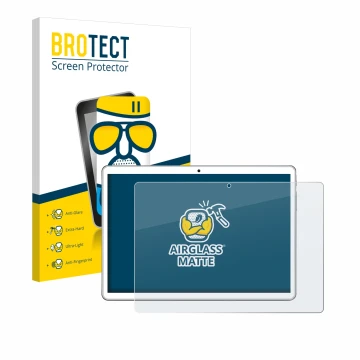 Face avant d’un emballage produit avec le logo de la marque BROTECT. À côté, l’appareil niuniutab KT107 est représenté avec la