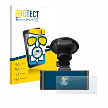 Face avant d’un emballage produit avec le logo de la marque BROTECT. À côté, l’appareil Redtiger F7NS 4K est représenté avec l