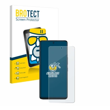 Face avant d’un emballage produit avec le logo de la marque BROTECT. À côté, l’appareil Infinix GT 20 Pro est représenté avec 